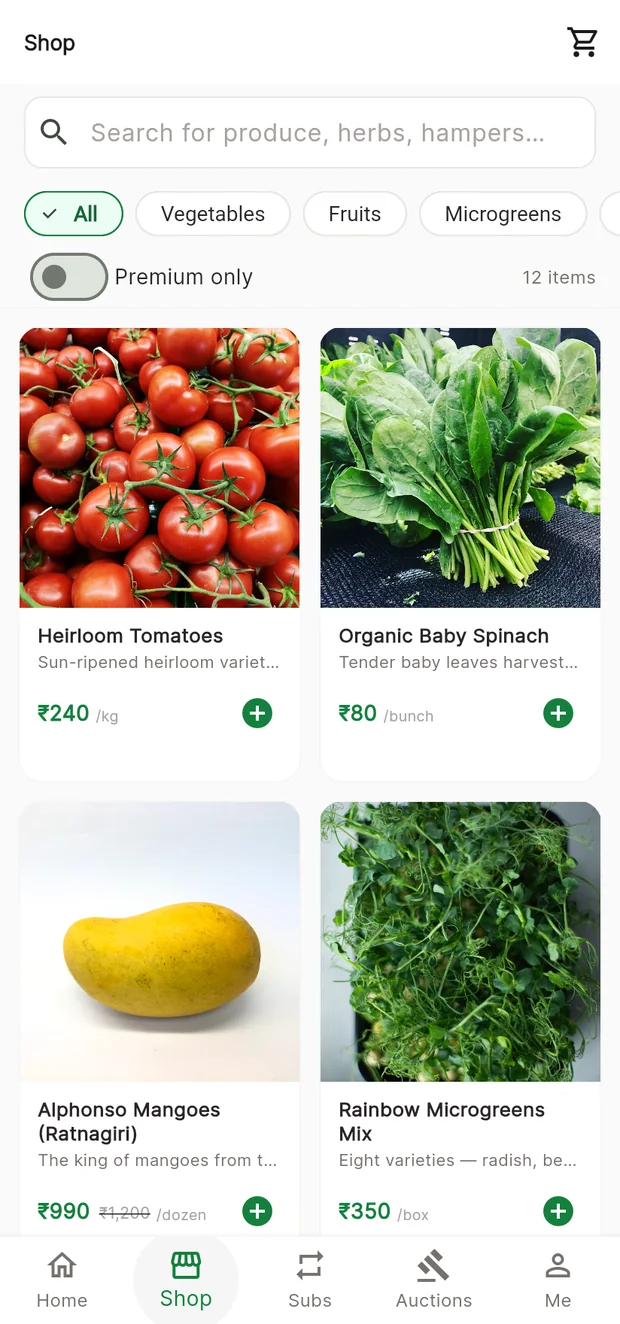 Catalogue with premium filter
